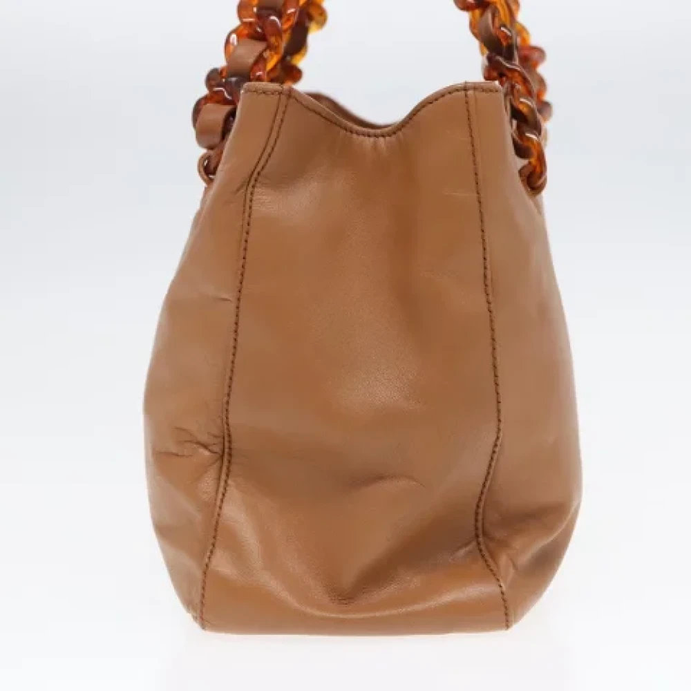 Prada Vintage Pre-owned Leather prada-bags Brown Dames