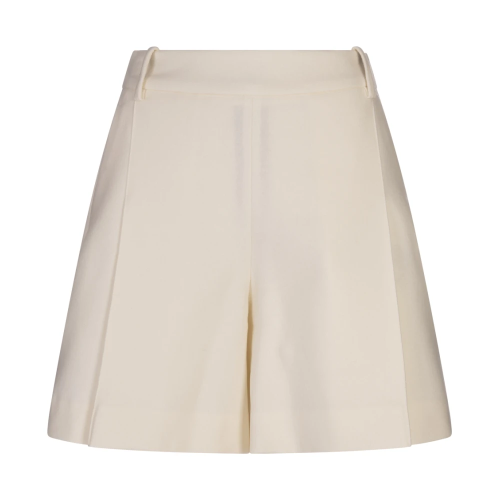 Ermanno Scervino Witte op maat gemaakte wollen shorts met plooien White Dames