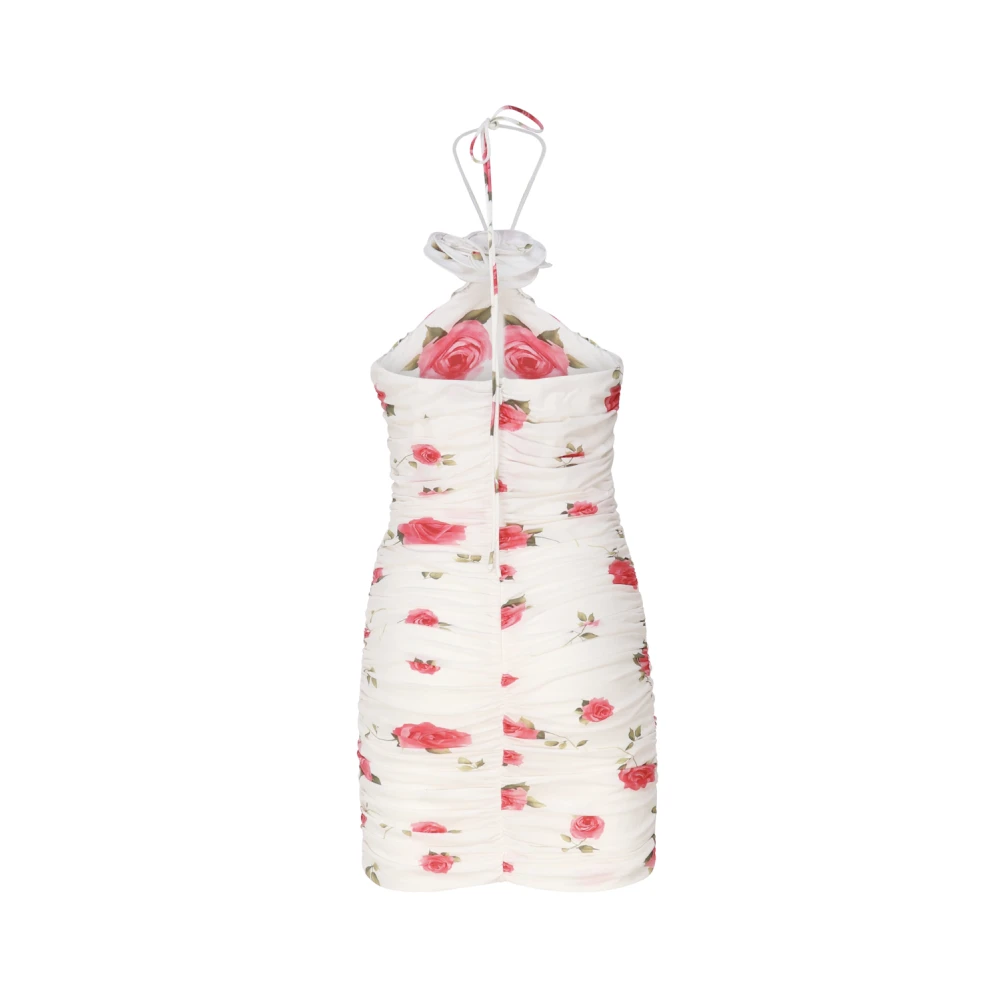 Magda Butrym Bloemen Jersey Coltrui Jurk White Dames