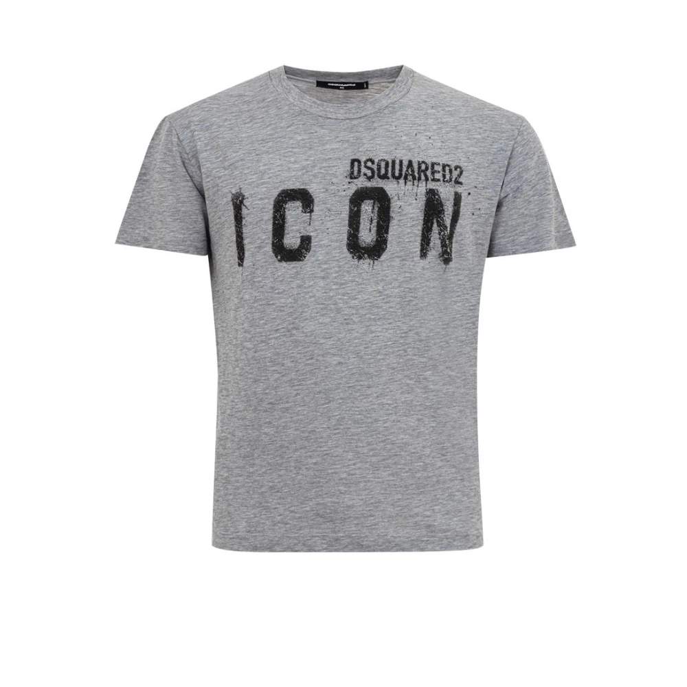 Dsquared2 , T-Shirts, Male, Gray, Xs, Sleek Gray Cotton Tee Stylish Men