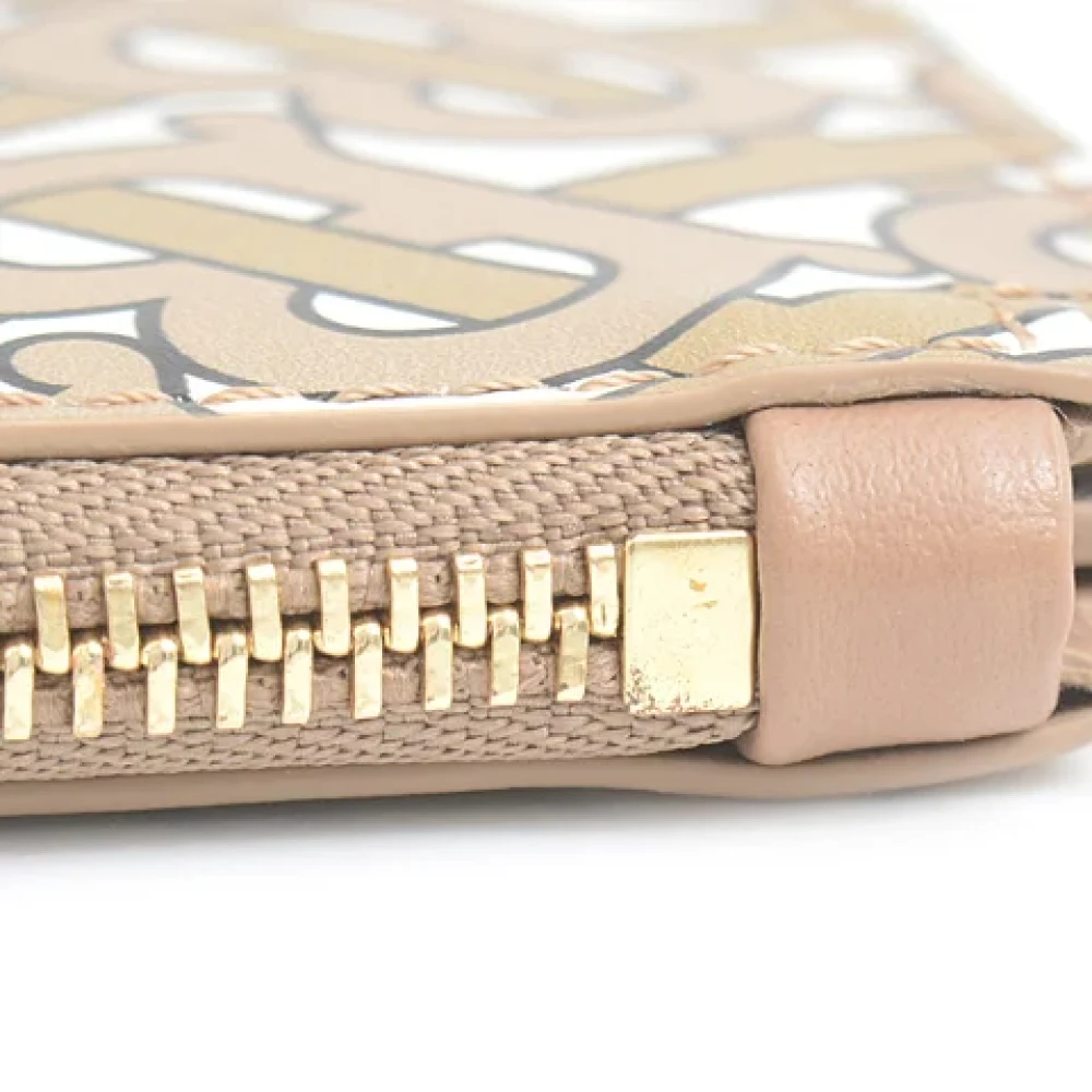 Burberry Vintage Pre-owned Canvas clutches Beige Dames