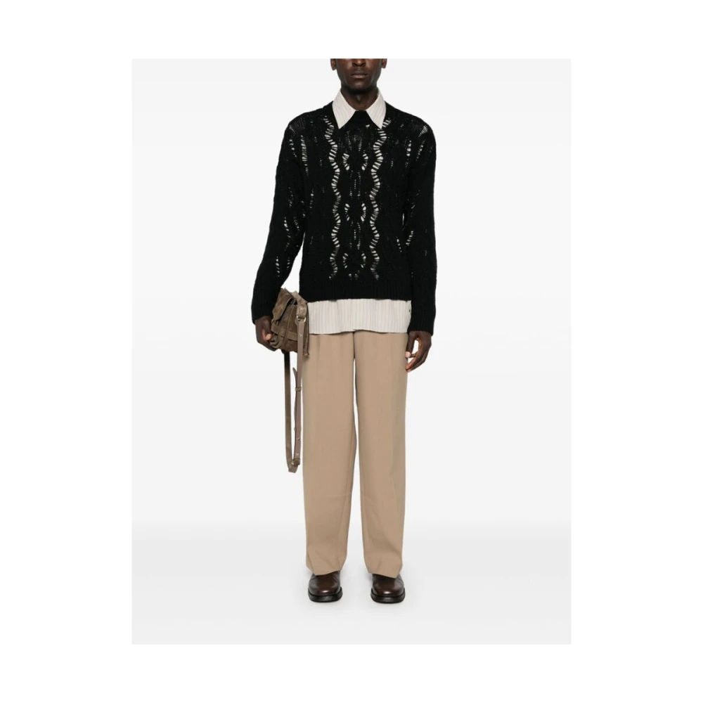 Our Legacy Zwarte Kabeltrui Black Heren