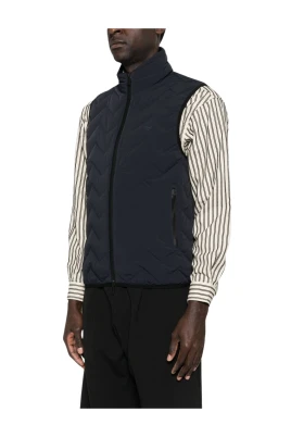 Chevron Quilted Down Vest