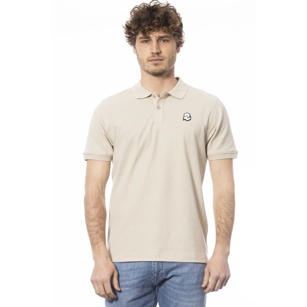 Invicta Men's Beige Logo Piquet T-Shirt - Polo Shirts - 2XL - Tops