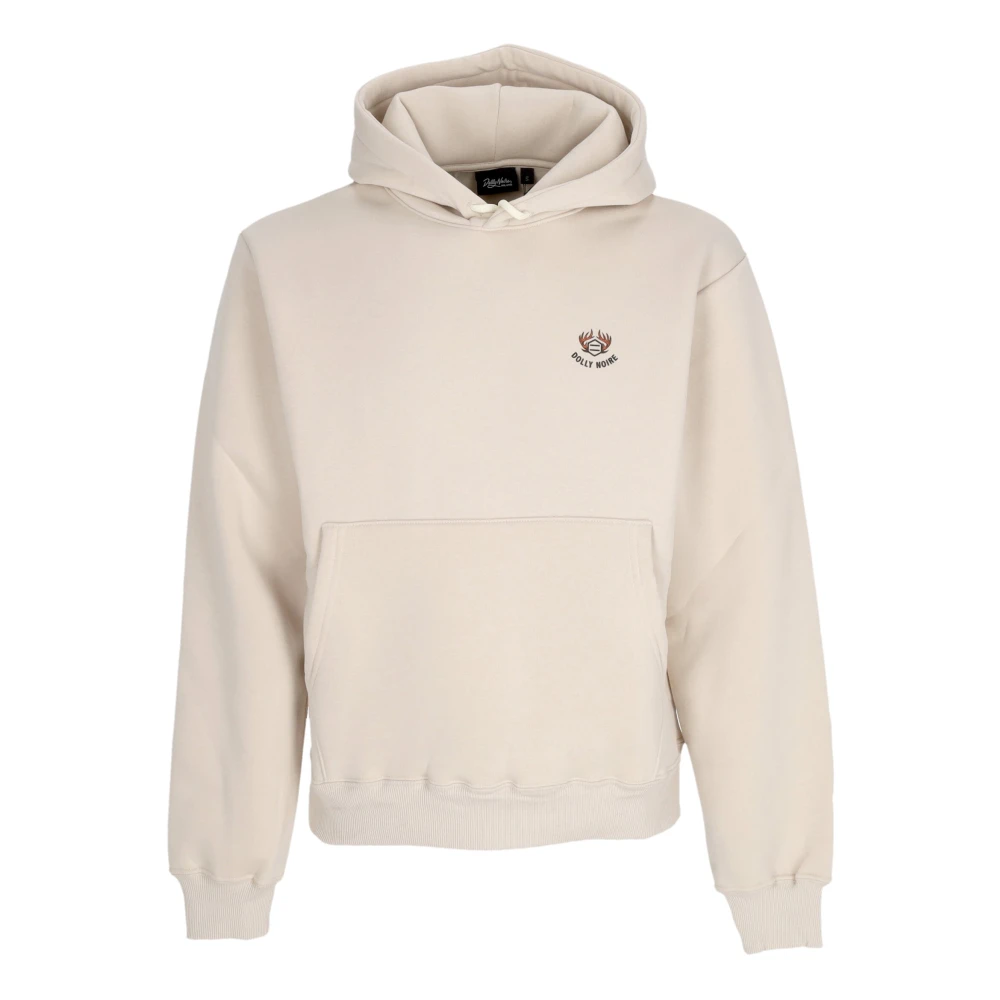 Dolly Noire Men's Beige Hoodies, M, Comic Hoodie With Front Pocket