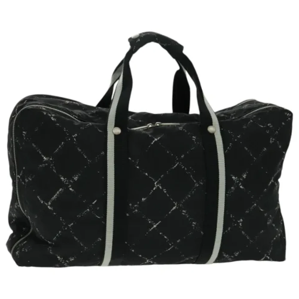 Chanel Vintage Pre-owned Leather travel-bags Black Dames