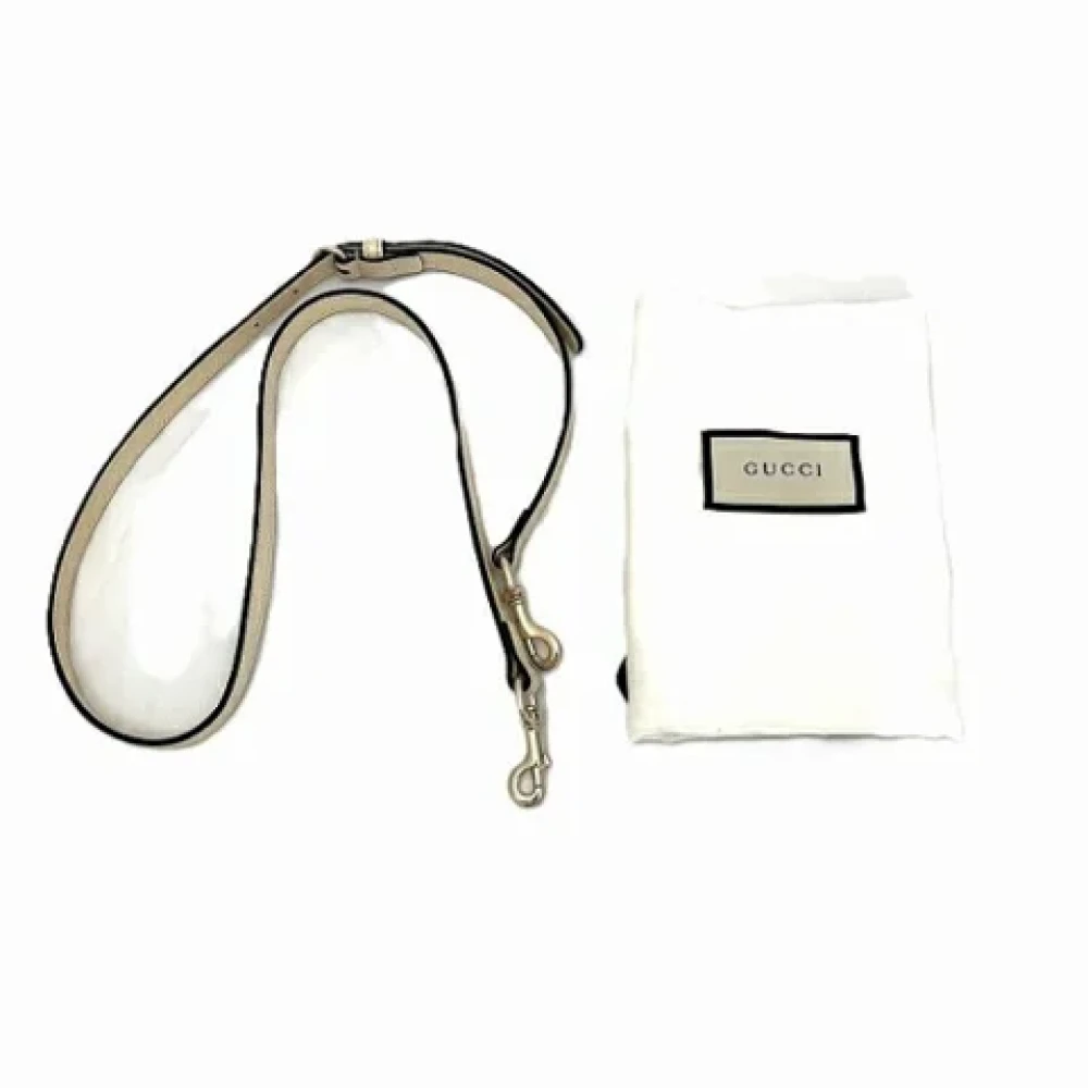 Gucci Vintage Pre-owned Leather handbags Beige Dames