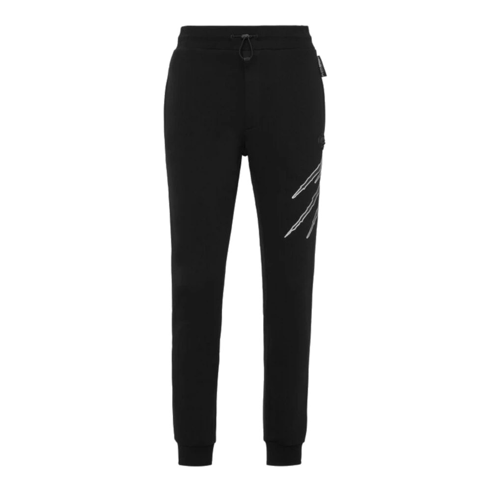 Plein Sport Joggingbroek van katoen zwart Black Heren