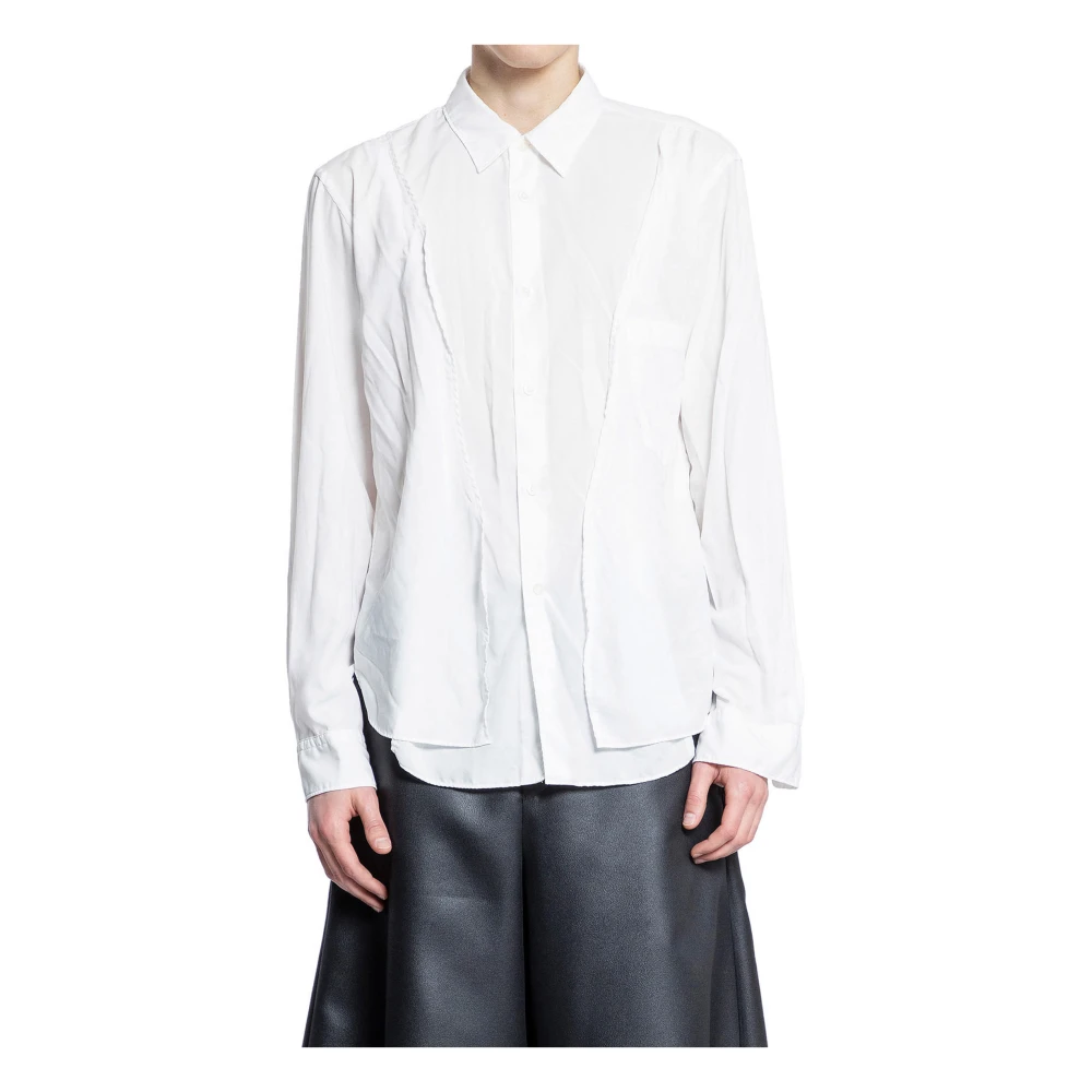 Comme des Garçons Klassiek Wit Overhemd met Unieke Details White Heren