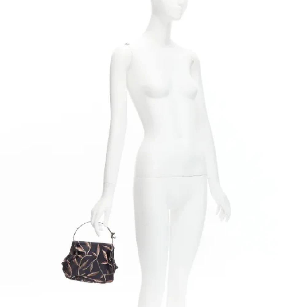 Prada Vintage Pre-owned Satin handbags Black Dames