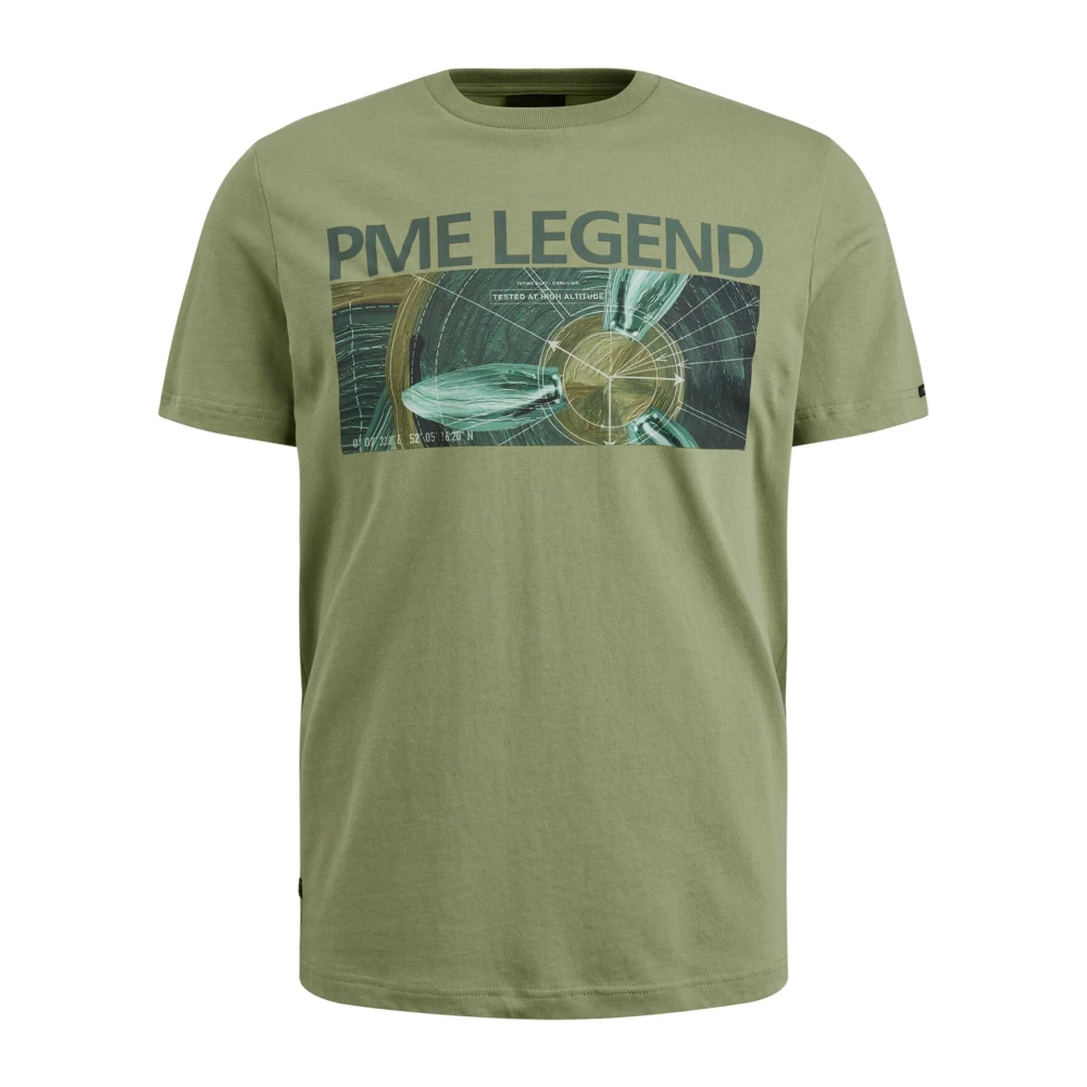 PME Legend T Shirt- PME S S R-Neck Single Jerseydigital Print Green Heren