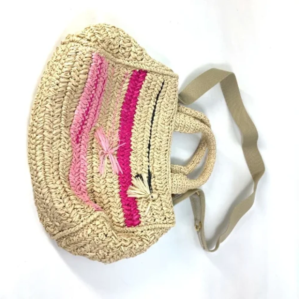 Prada Vintage Pre-owned Fabric prada-bags Beige Dames