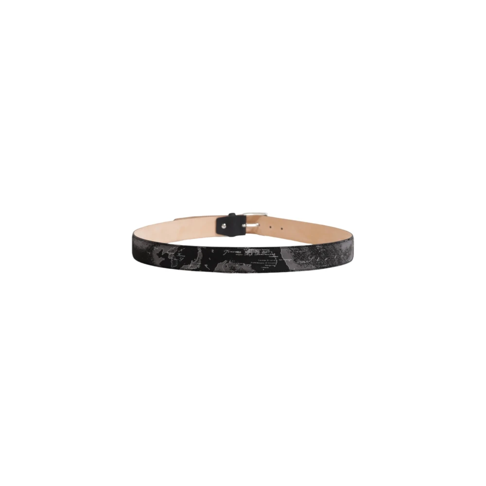 Alviero Martini 1a Classe Gestructureerde Designer Riem Zwart Herfst Winter Black Heren