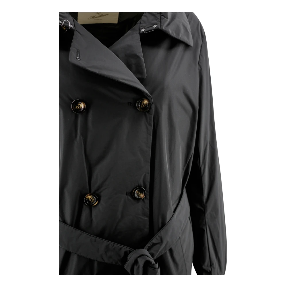 Montecore Blauwe Gewatteerde Trenchcoat met Knopen Blue Dames