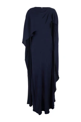 Izel Satin Cape Gown