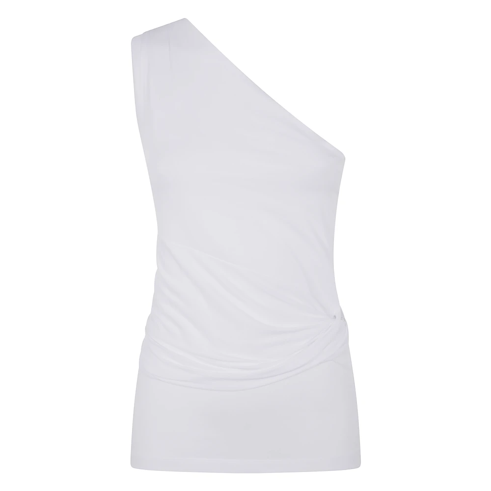 Patou Elegant One Shoulder Top White, Dam