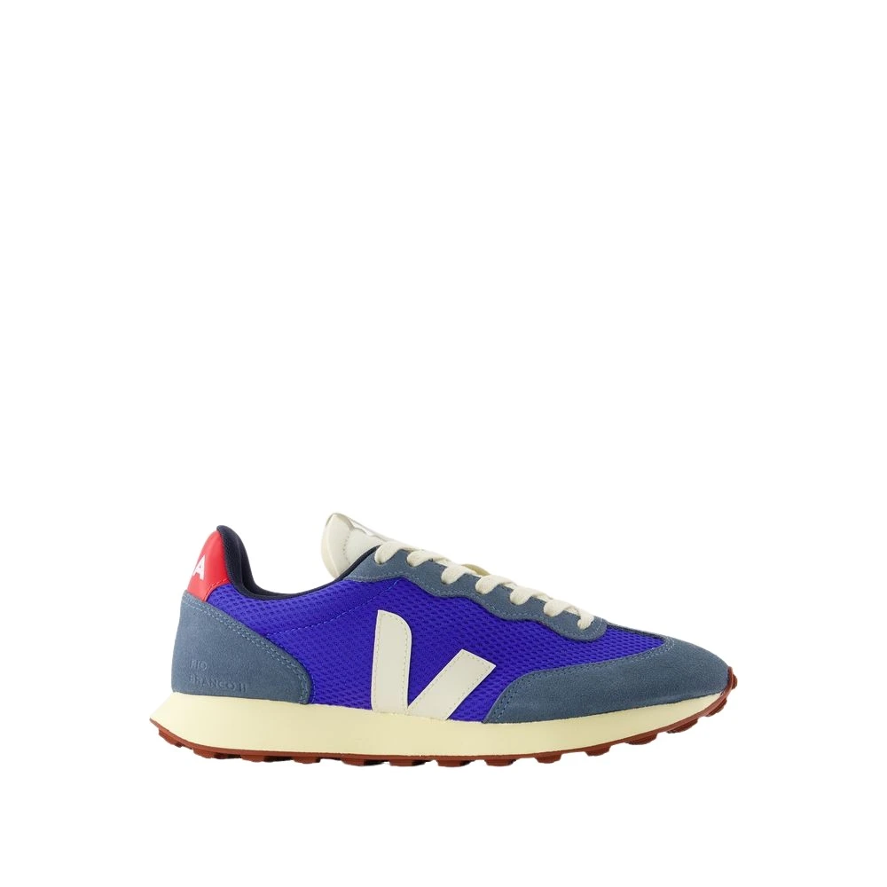 Veja Blauwe Nylon Sneakers Ronde Neus Heren Schoenen
