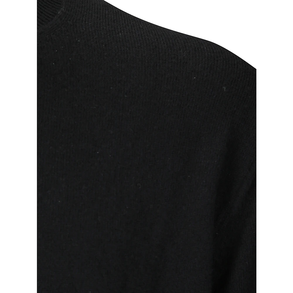 Comme des Garçons Geribbelde Crew-Neck Sweater Black Heren