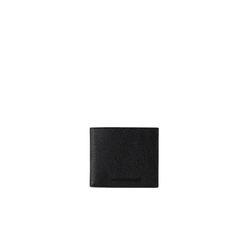 Emporio Armani Unisex Black Wallets & Cardholders, One Size, Classic Leather Wallet