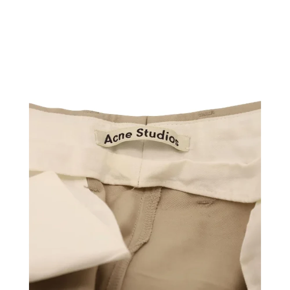 Acne Studios Pre-owned Cotton bottoms Beige Heren