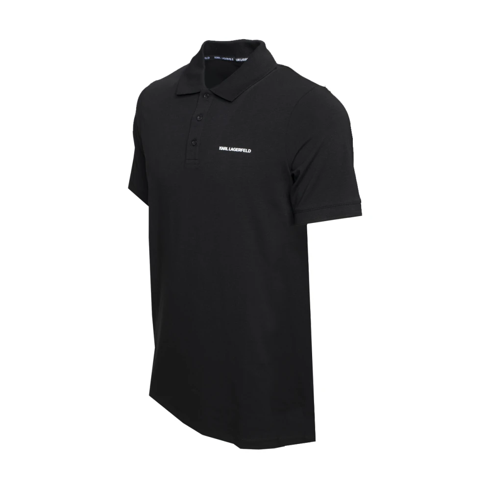 Karl Lagerfeld Zwart Logo Polo T-Shirt Black Heren