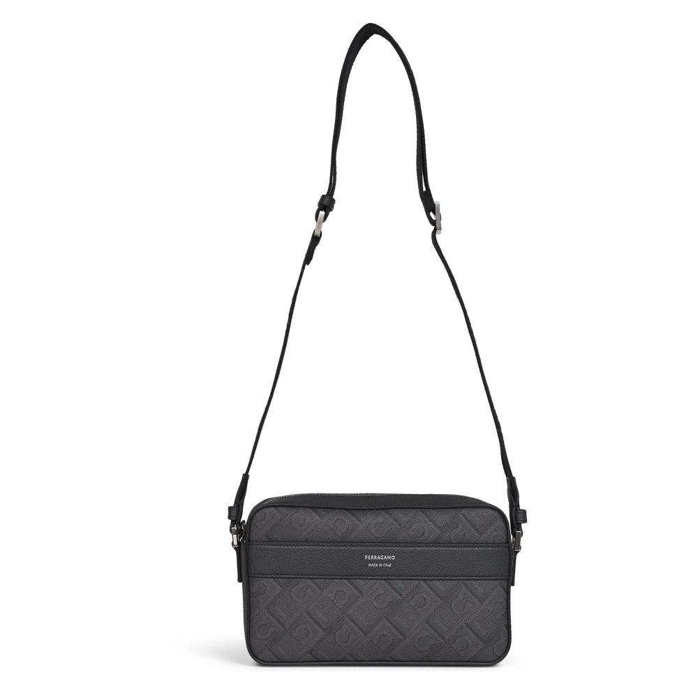 Ferragamo Black Crossbody Bag - Male - Cross Body Bags - One Size - Bags