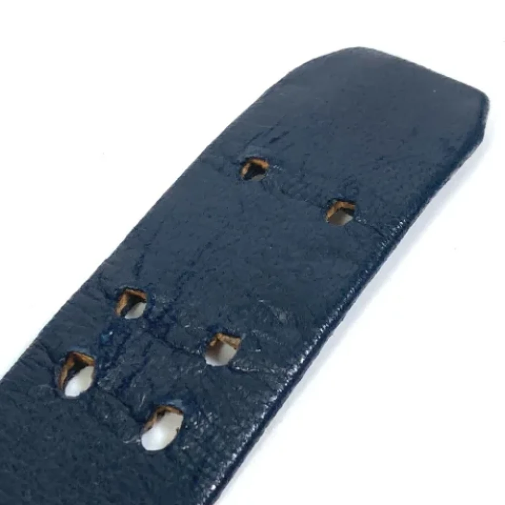 Chanel Vintage Pre-owned Leather belts Blue Dames