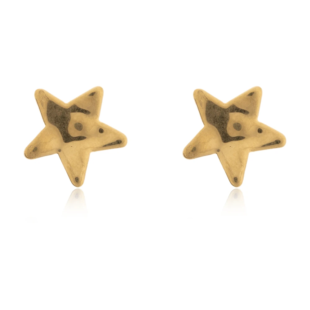 Jil Sander Vrouw Geel Accessoires Dames, One Size, Brass Earrings
