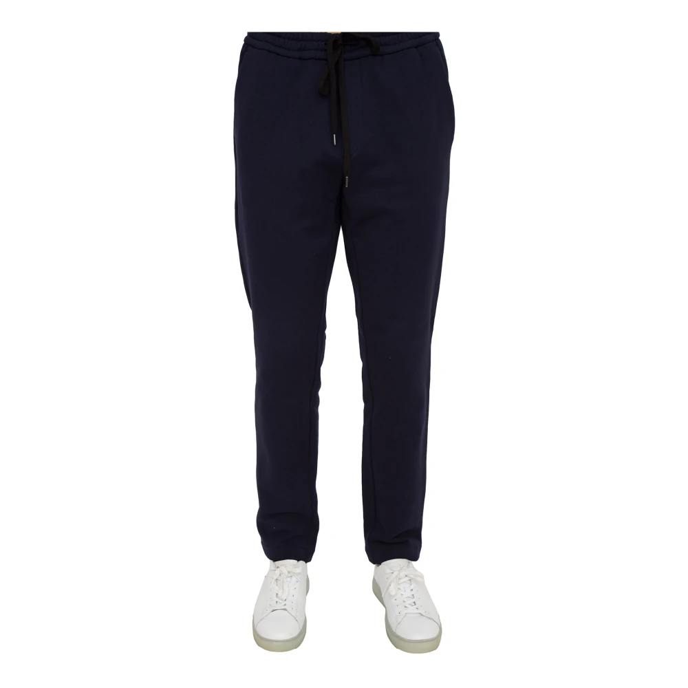 Paolo Pecora Blauwe Jersey Broek Blue Heren