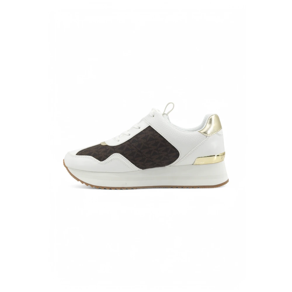 Michael Kors Raina Signature Logo Platform Trainer Dames Schoenen Wit