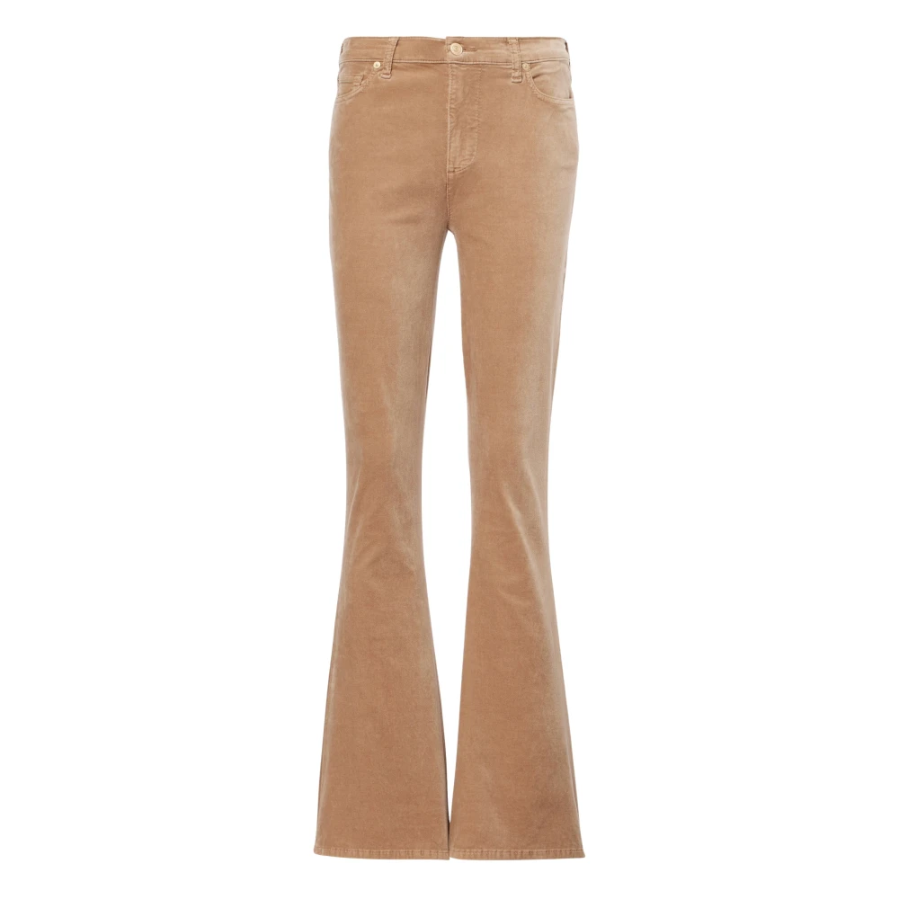 7 For All Mankind Jeans Flare: Denim blauw Beige Dames