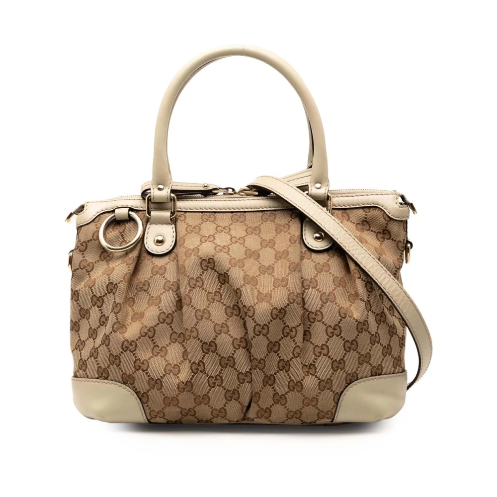 Gucci Vintage Women's Brown Pre-Owned Carryall Handbag