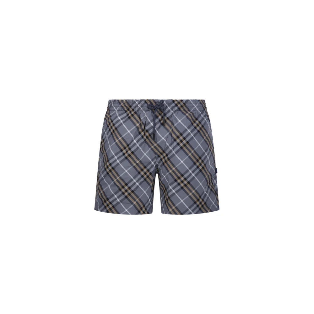Burberry Men's Multicolor Beachwear, M, Seb Chk Shorts