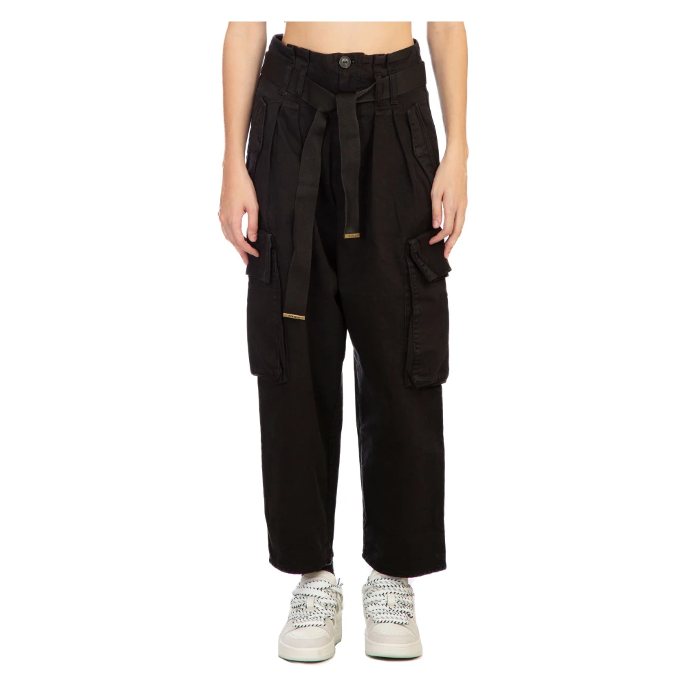 Pinko Gordel Cargo Broek in Z99 Black Dames