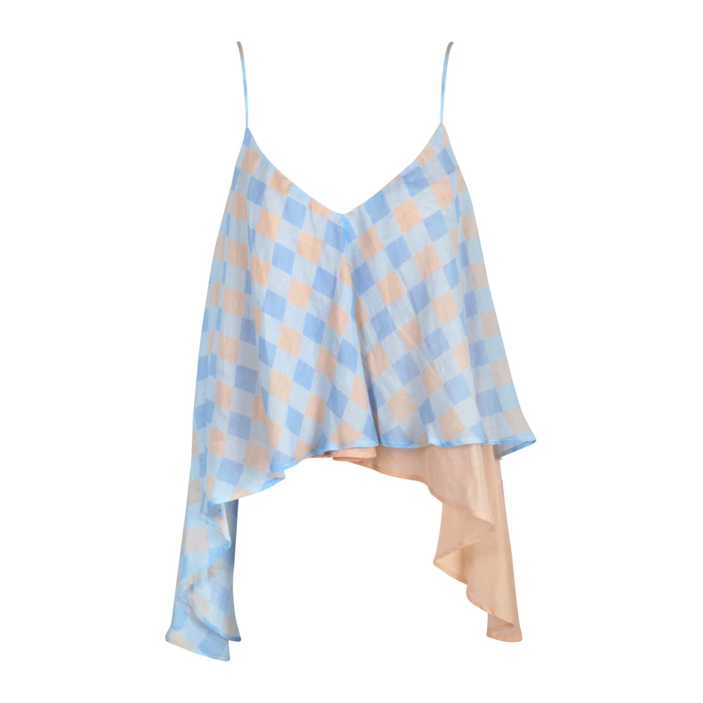 Semicouture Ramiè Top met V-hals en Ruches Multicolor Dames