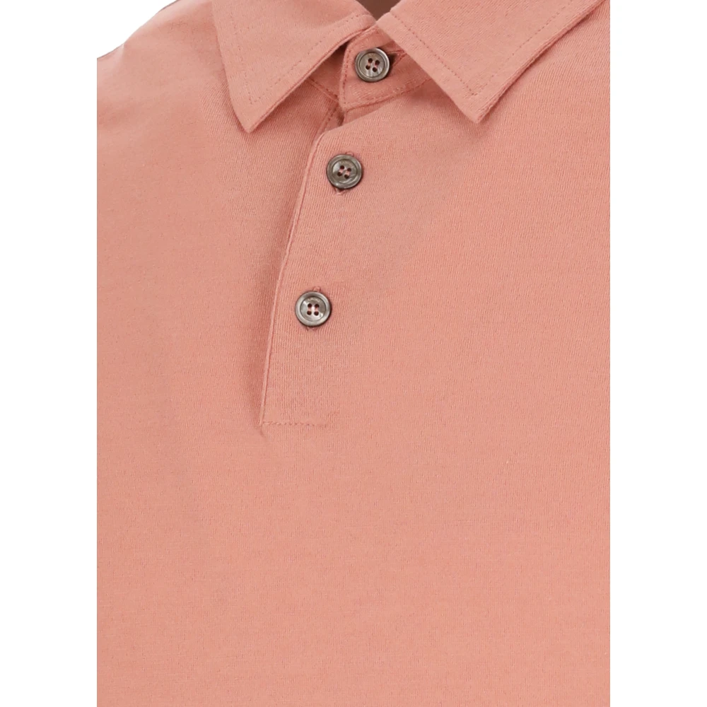 Zanone Oranje Katoenen Poloshirt voor Mannen Orange Heren