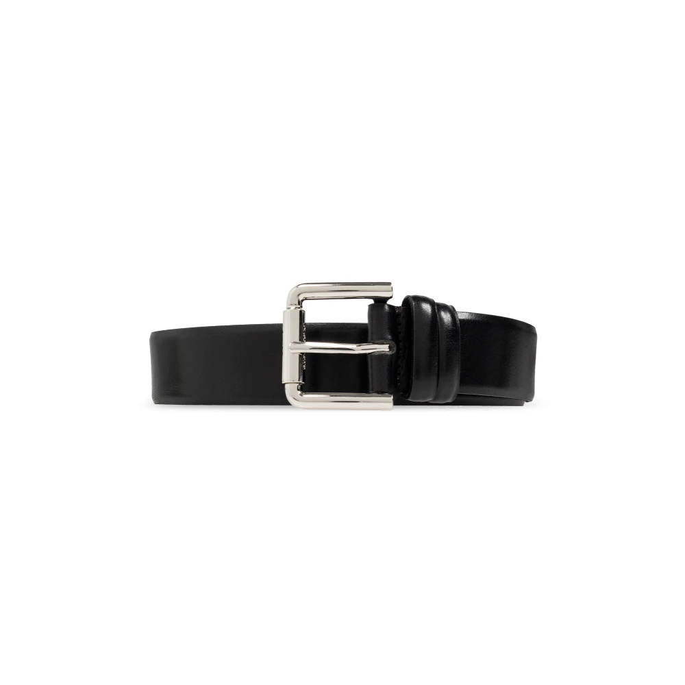 Max Mara Leren riem Black Dames