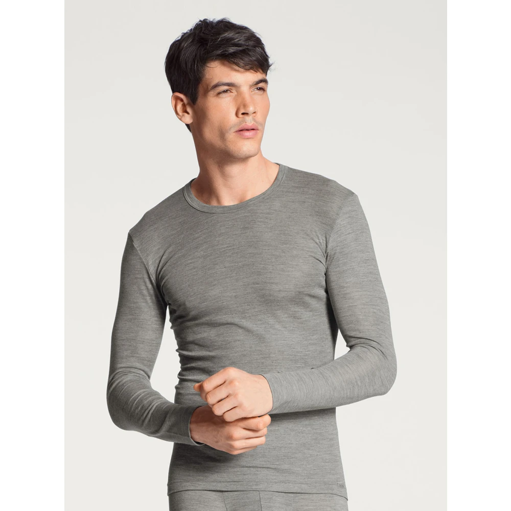 CALIDA Lange Mouw T-shirt Gray Heren