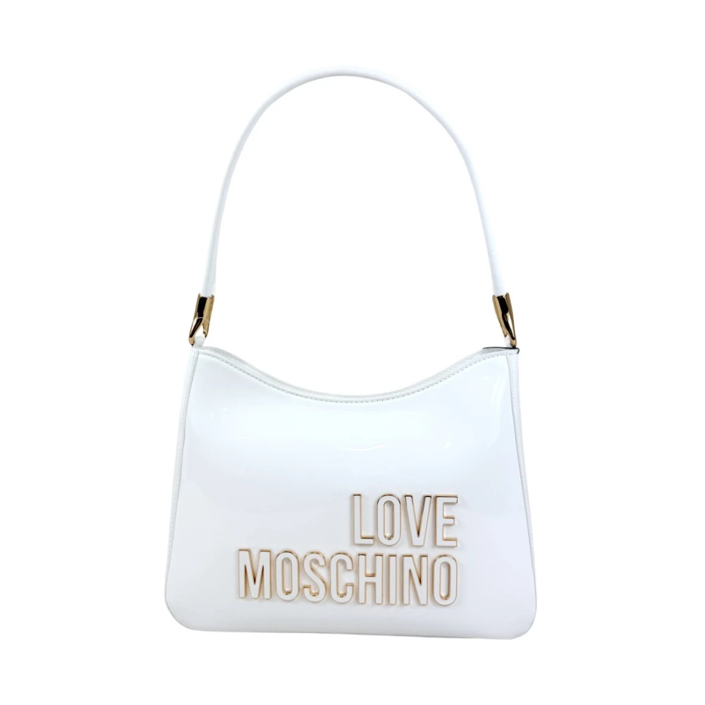 Love Moschino Vrouw Wit Tassen Dames, One Size, Pu Lucido Hobo