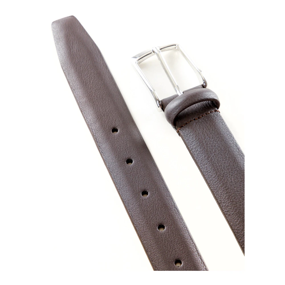 Anderson's Smalle donkerbruine leren riem Brown Heren
