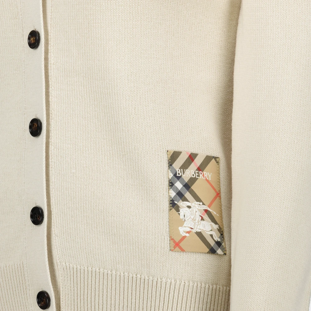 Burberry Beige Cavalier Wol Vest Beige Dames