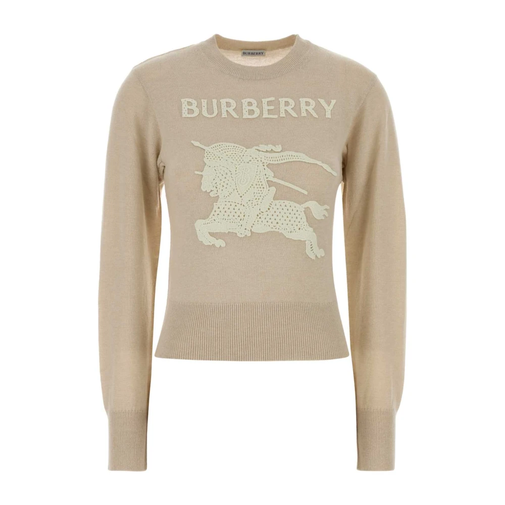Burberry Women's Beige Ramona Round-Neck Knit - Round-Neck Knitwear - S - Knitwear