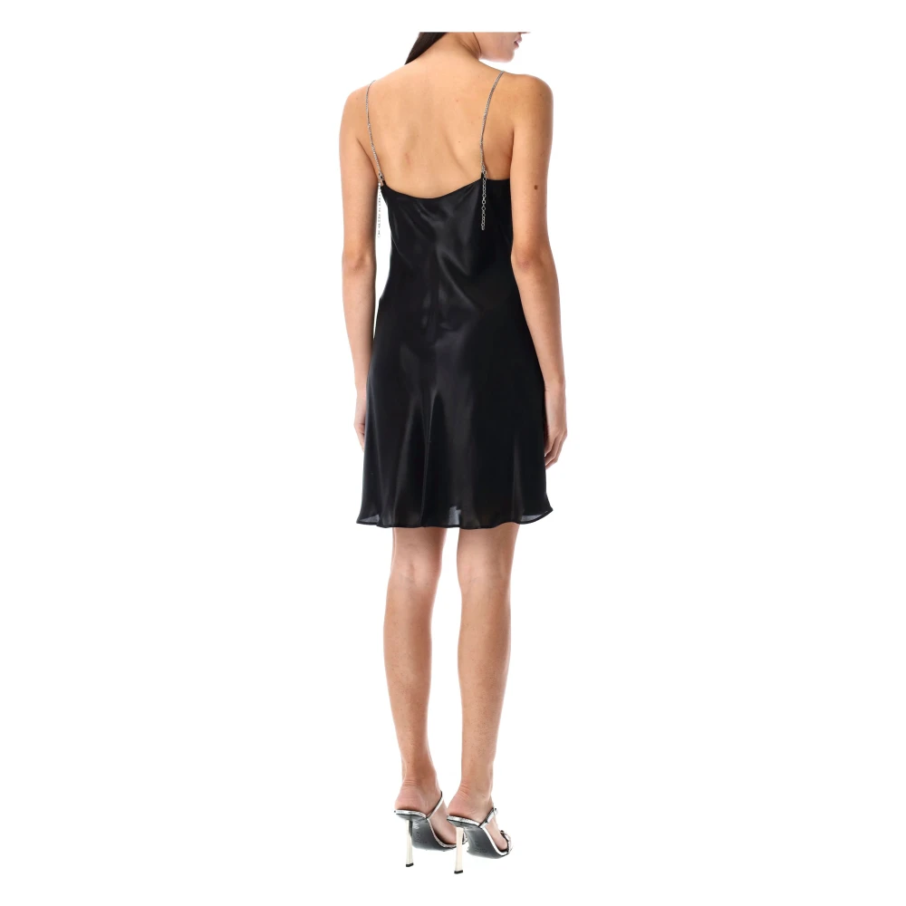 Diesel Zwarte Metallic Mini Jurk Black Dames
