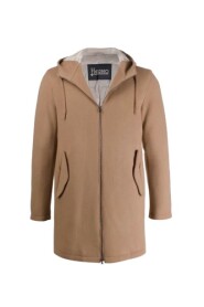 Cappotto di lana anteriore con zip