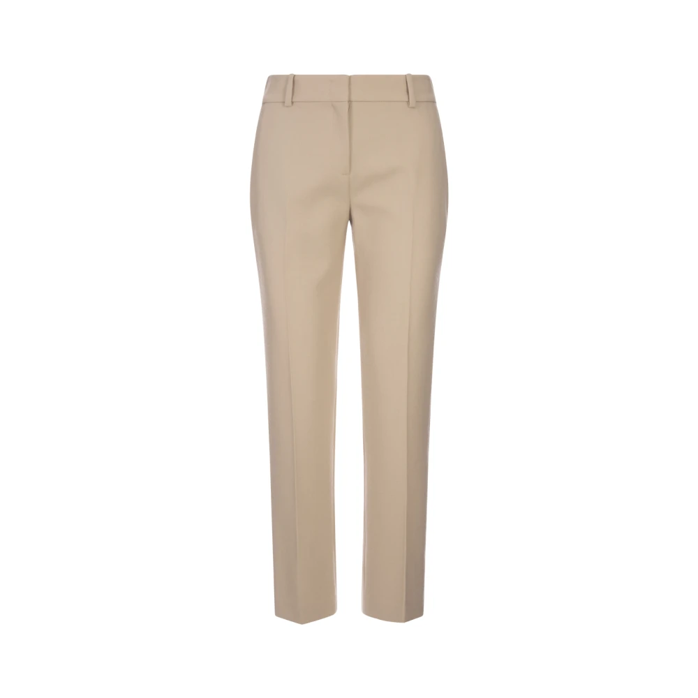 Ermanno Scervino Bruine Rechte Wollen Broek Brown Dames