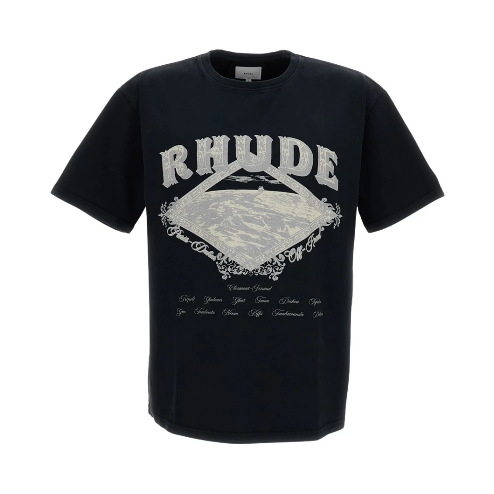 Rhude Uomo Nero - T-Shirt Girocollo - Tops - L