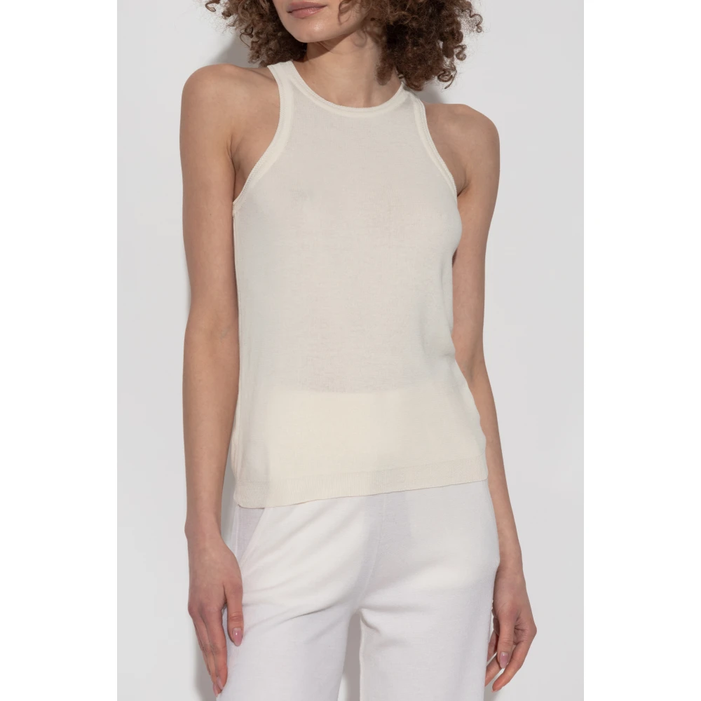 Max Mara Mouwloze top 'Arnes' Beige Dames