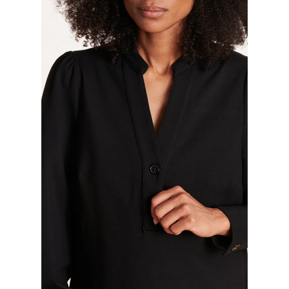 La Fée Maraboutée Zwarte Milano Jersey Korte Jurk Black Dames