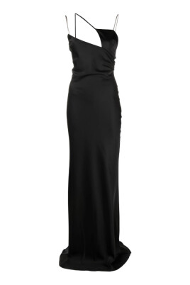 cut-out-detailed-flared-sleeveless-dress