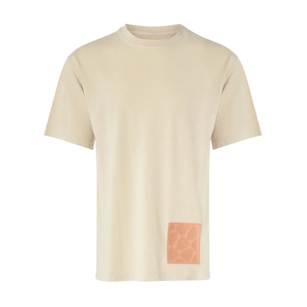 Beige T-skjorte for menn